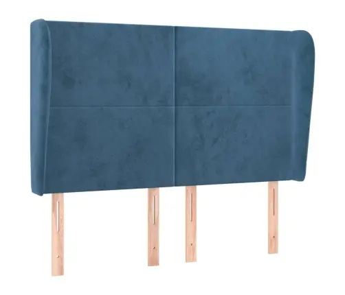 Voodipeats Servadega, Tumesinine, 147X23X118/128 cm Samet