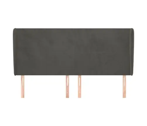 Voodipeats Servadega, Tumehall, 163X23X118/128 cm Samet