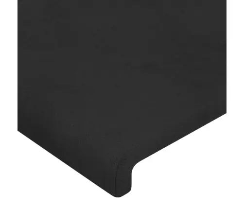 Galvgalis Ar Malām, 183X23X118/128 Cm, Melns Samts Vidaxl
