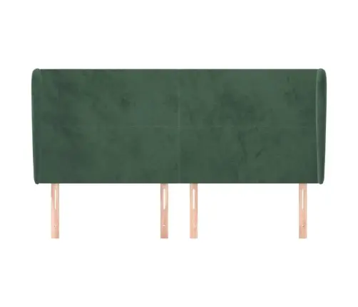 Galvgalis Ar Malām, 183X23X118/128 Cm, Tumši Zaļš Samts Vidaxl Galvgalis Ar Malām, 183X23X118/128 Cm, Tumši Zaļš Samts Vidaxl