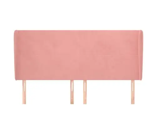 Voodipeats Servadega, Roosa, 203X23X118/128 cm Samet