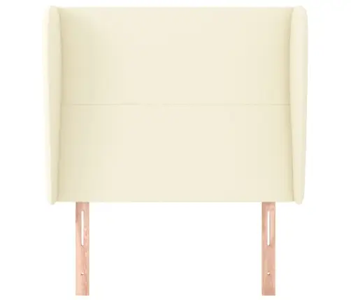 Galvūgalis Su Auselėmis, Kreminis, 83X23X118/128cm Netikra Oda