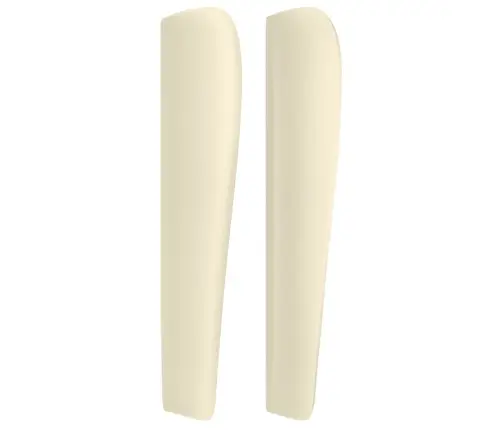 Galvūgalis Su Auselėmis, Kreminis, 83X23X118/128cm Netikra Oda