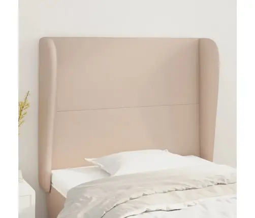 Galvūgalis Su Auselėmis, Kapučino, 83X23X118/128cm Netikra Oda