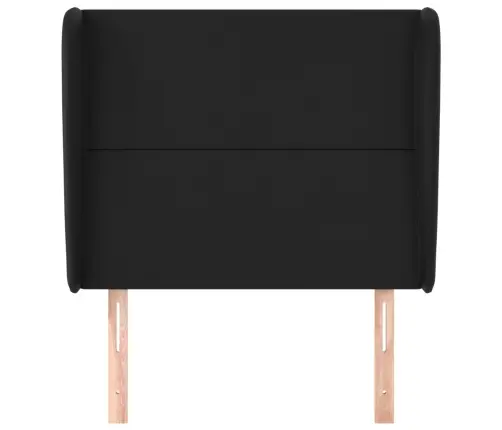 Galvgalis Ar Malām, 93X23X118/128 Cm, Melna Mākslīgā Āda Vidaxl