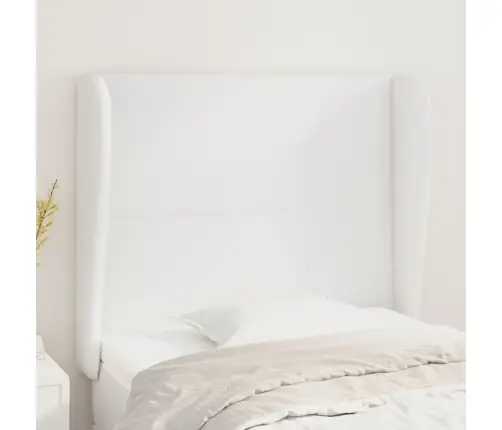 Galvgalis Ar Malām, 93X23X118/128 Cm, Balta Mākslīgā Āda Vidaxl