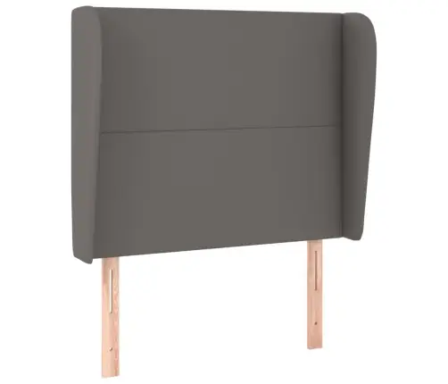 Galvgalis Ar Malām, 93X23X118/128 Cm, Pelēka Mākslīgā Āda Vidaxl