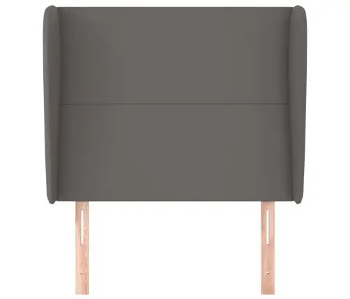 Galvgalis Ar Malām, 93X23X118/128 Cm, Pelēka Mākslīgā Āda Vidaxl