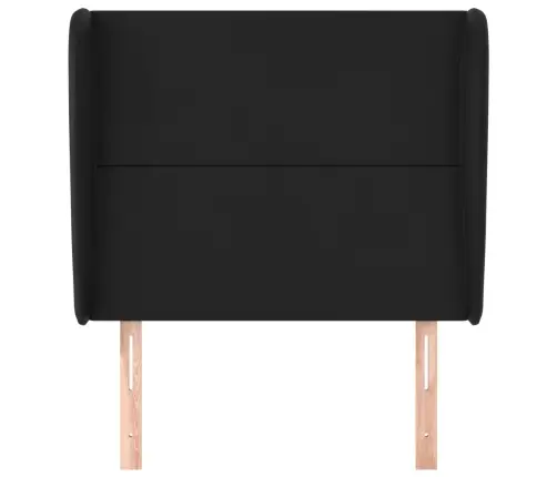 Voodipeats Servadega, Must, 103X23X118/128 cm Kunstnahk