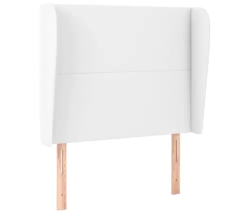 Galvgalis Ar Malām, 103X23X118/128 Cm, Balta Mākslīgā Āda Vidaxl