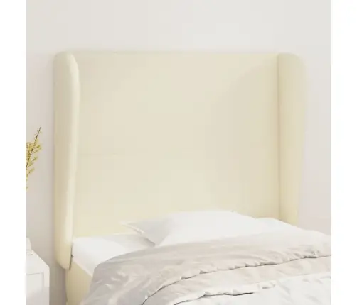 Galvgalis Ar Malām, 103X23X118/128 Cm, Krēmkrāsas Mākslīgā Āda Vidaxl Galvgalis Ar Malām, 103X23X118/128 Cm, Krēmkrāsas Mākslīgā Āda Vidaxl