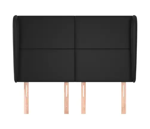 Galvgalis Ar Malām, 147X23X118/128 Cm, Melna Mākslīgā Āda Vidaxl