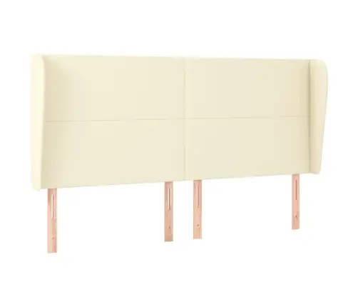 Voodipeats Servadega, Kreemjas, 163X23X118/128 cm Kunstnahk