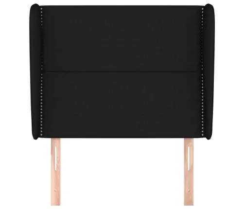 Galvgalis Ar Malām, 83X23X118/128 Cm, Melns Audums Vidaxl