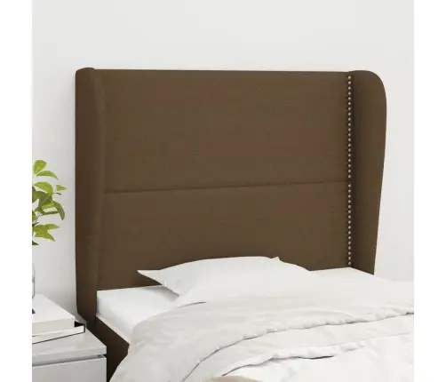 Galvgalis Ar Malām, 83X23X118/128 Cm, Tumši Brūns Audums Vidaxl