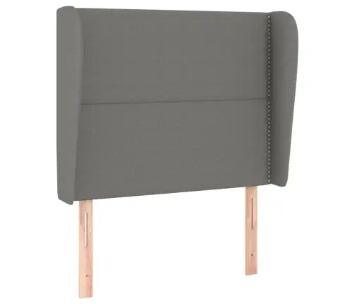 Galvgalis Ar Malām, 103X23X118/128 Cm, Tumši Pelēks Audums Vidaxl Galvgalis Ar Malām, 103X23X118/128 Cm, Tumši Pelēks Audums Vidaxl