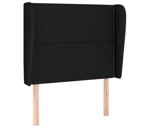 Galvgalis Ar Malām, 103X23X118/128 Cm, Melns Audums Vidaxl