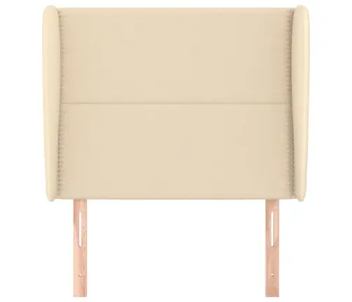 Galvgalis Ar Malām, 103X23X118/128 Cm, Krēmkrāsas Audums Vidaxl