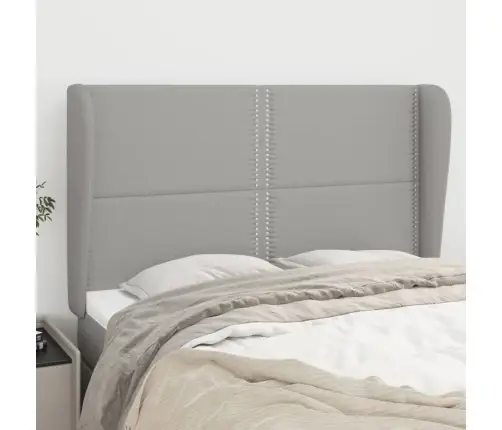 Galvūgalis Su Auselėmis, Pilkas, 147X23X118/128cm Audinys