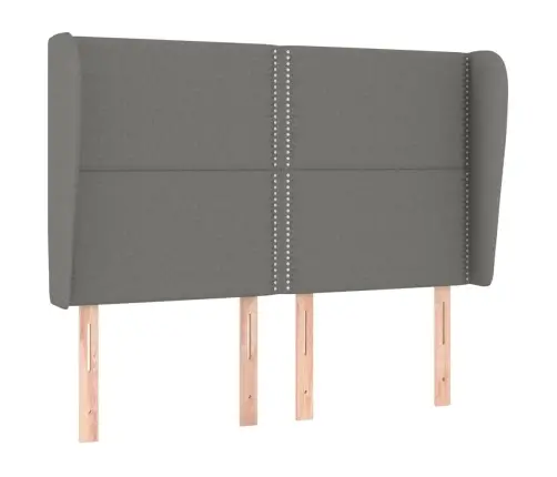 Galvgalis Ar Malām, 147X23X118/128 Cm, Tumši Pelēks Audums Vidaxl