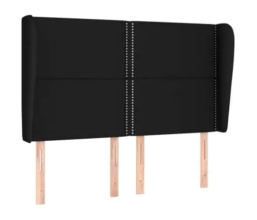 Galvgalis Ar Malām, 147X23X118/128 Cm, Melns Audums Vidaxl