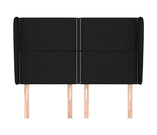 Galvgalis Ar Malām, 147X23X118/128 Cm, Melns Audums Vidaxl