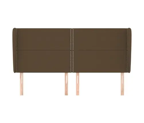 Voodipeats Servadega, Tumepruun, 163X23X118/128 cm Kangas