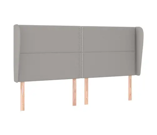 Galvgalis Ar Malām, 183X23X118/128 Cm, Gaiši Pelēks Audums Vidaxl