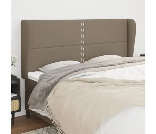 Galvgalis Ar Malām, 183X23X118/128 Cm, Pelēkbrūns Audums Vidaxl