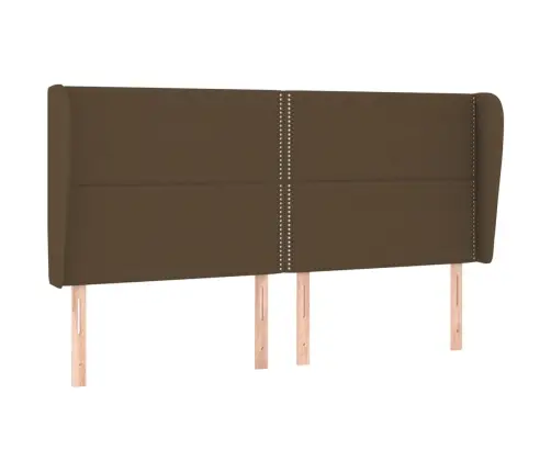 Galvūgalis Su Auselėmis, Rudas, 203X23X118/128cm Audinys