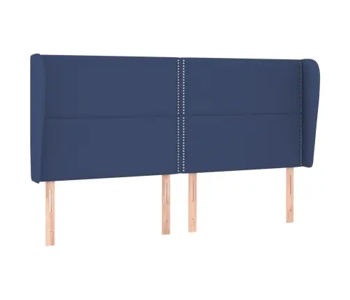 Voodipeats Servadega, Sinine, 203X23X118/128 cm Kangas