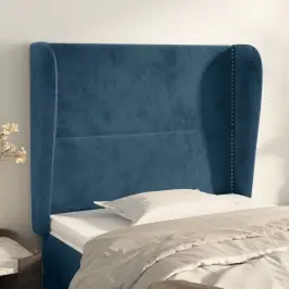 Galvgalis Ar Malām, 83X23X118/128 Cm, Tumši Zils Samts Vidaxl