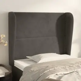 Galvgalis Ar Malām, 93X23X118/128 Cm, Tumši Pelēks Samts Vidaxl