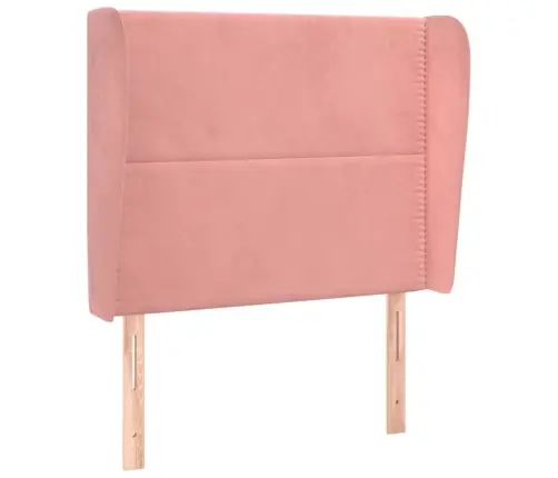 Galvūgalis Su Auselėmis, Rožinis, 103X23X118/128cm Aksomas Galvūgalis Su Auselėmis, Rožinis, 103X23X118/128cm Aksomas