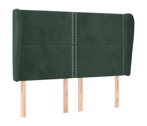 Galvgalis Ar Malām, 147X23X118/128 Cm, Tumši Zaļš Samts Vidaxl