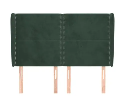 Galvgalis Ar Malām, 147X23X118/128 Cm, Tumši Zaļš Samts Vidaxl