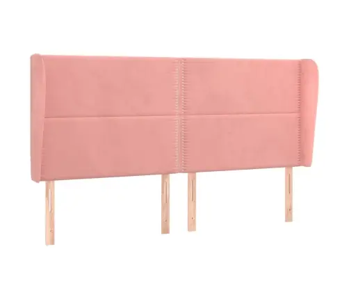 Galvgalis Ar Malām, 163X23X118/128 Cm, Rozā Samts Vidaxl Galvgalis Ar Malām, 163X23X118/128 Cm, Rozā Samts Vidaxl
