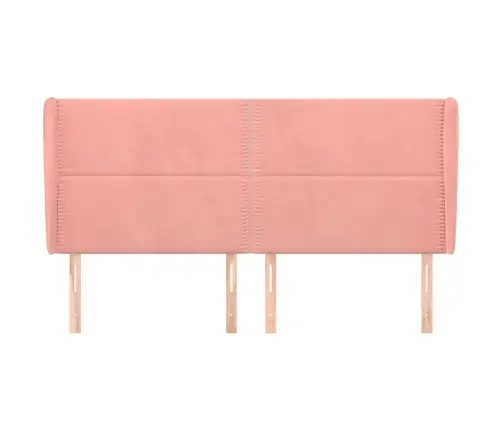 Galvgalis Ar Malām, 163X23X118/128 Cm, Rozā Samts Vidaxl Galvgalis Ar Malām, 163X23X118/128 Cm, Rozā Samts Vidaxl