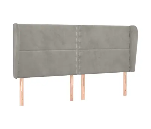 Voodipeats Servadega, Helehall, 203X23X118/128 cm Samet