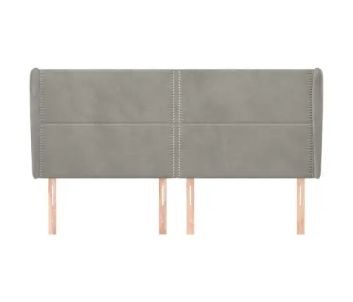 Voodipeats Servadega, Helehall, 203X23X118/128 cm Samet