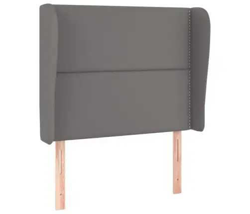 Galvgalis Ar Malām, 83X23X118/128 Cm, Pelēka Mākslīgā Āda Vidaxl