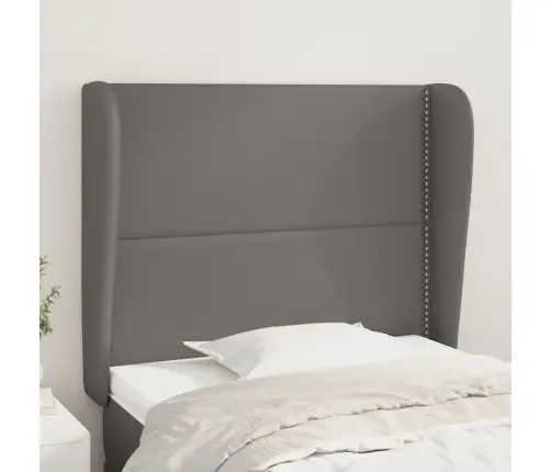 Galvgalis Ar Malām, 83X23X118/128 Cm, Pelēka Mākslīgā Āda Vidaxl