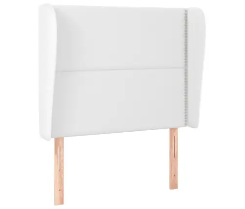 Voodipeats Servadega, Valge, 103X23X118/128 cm Kunstnahk