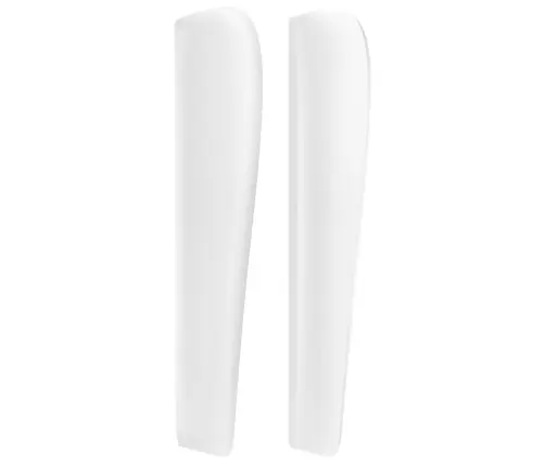 Galvgalis Ar Malām, 203X23X118/128 Cm, Balta Mākslīgā Āda Vidaxl