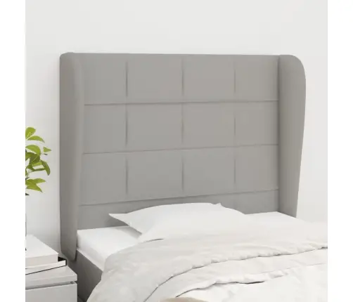 Galvgalis Ar Malām, 83X23X118/128 Cm, Gaiši Pelēks Audums Vidaxl Galvgalis Ar Malām, 83X23X118/128 Cm, Gaiši Pelēks Audums Vidaxl