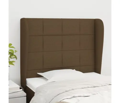 Galvgalis Ar Malām, 83X23X118/128 Cm, Tumši Brūns Audums Vidaxl