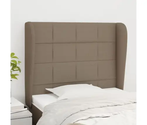 Galvgalis Ar Malām, 83X23X118/128 Cm, Pelēkbrūns Audums Vidaxl