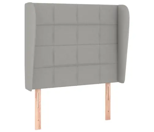 Galvgalis Ar Malām, 93X23X118/128 Cm, Gaiši Pelēks Audums Vidaxl