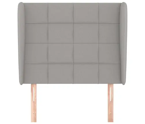 Galvgalis Ar Malām, 93X23X118/128 Cm, Gaiši Pelēks Audums Vidaxl