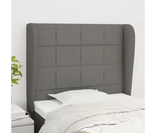 Galvgalis Ar Malām, 93X23X118/128 Cm, Tumši Pelēks Audums Vidaxl